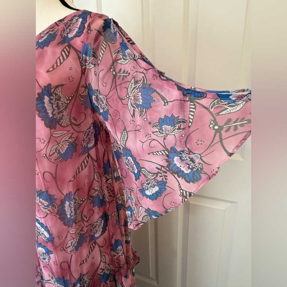 Cleobella Elena Ankle Dress in Pink and Blue - Picture 6 of 9